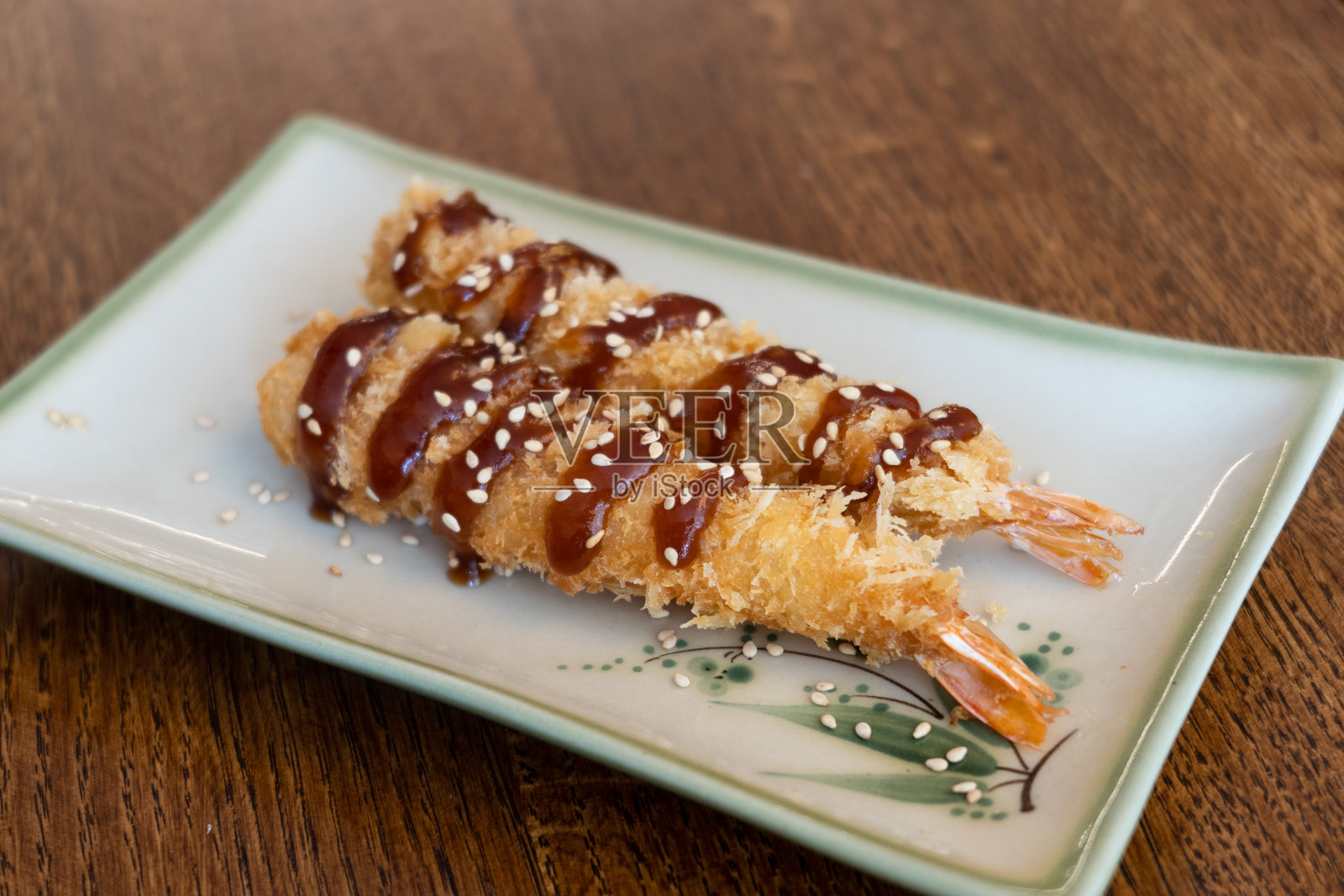 天妇罗虾或日本炸虾照片摄影图片