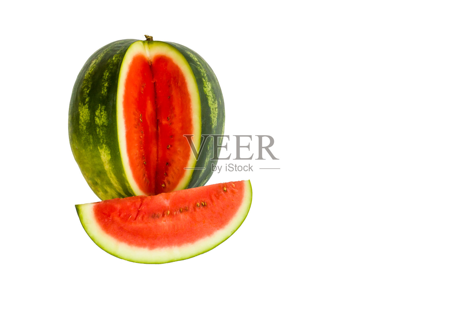 一片切好的西瓜孤立展示照片摄影图片