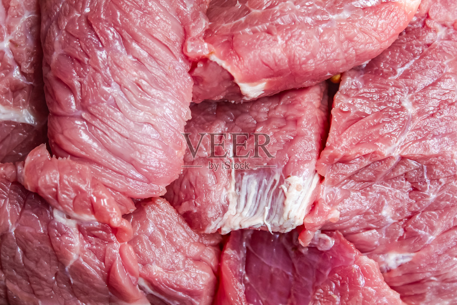 一堆新鲜的生牛肉照片摄影图片