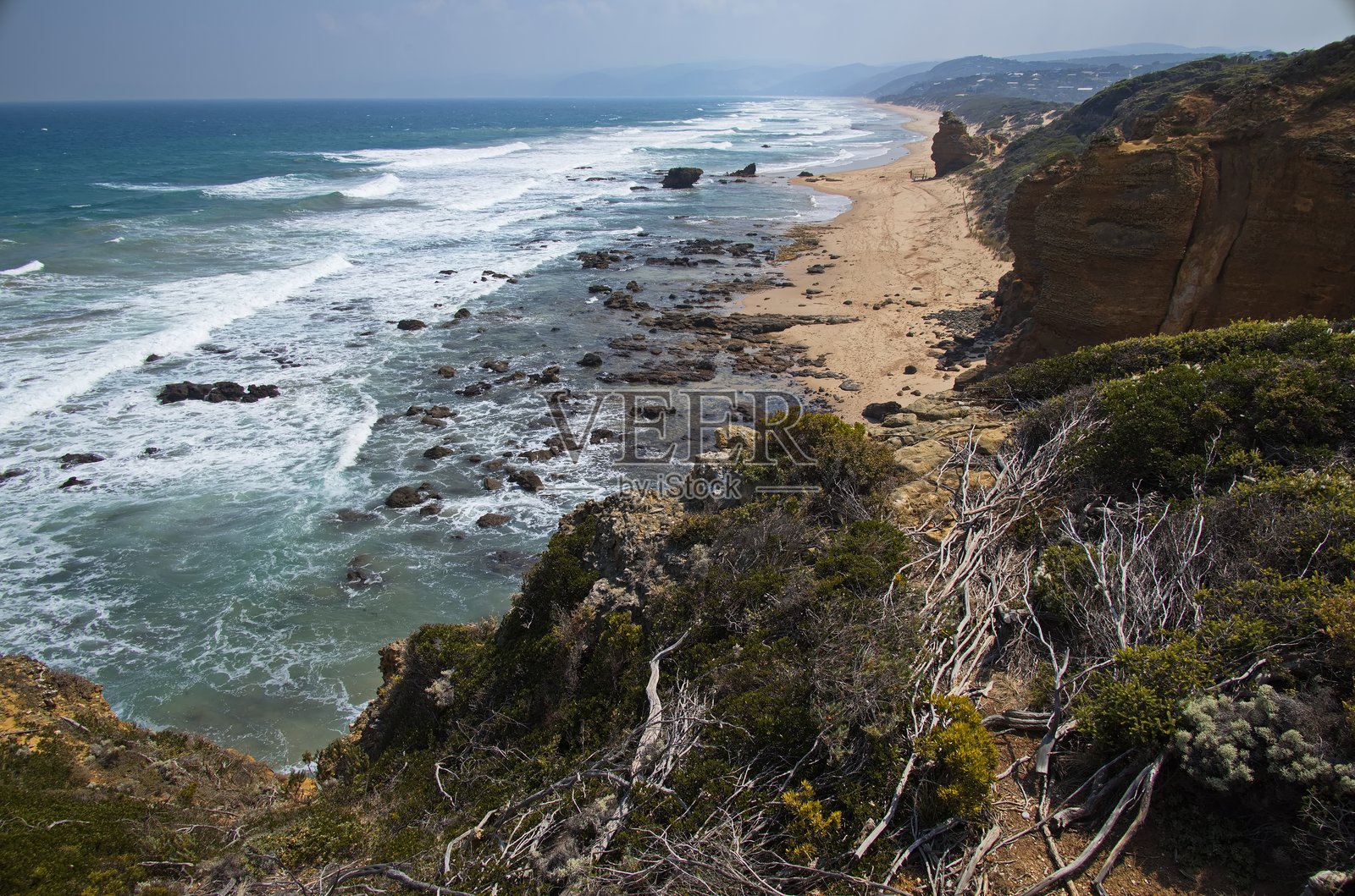 澳大利亚维多利亚州艾瑞斯港的斯普利特角海岸景观照片摄影图片