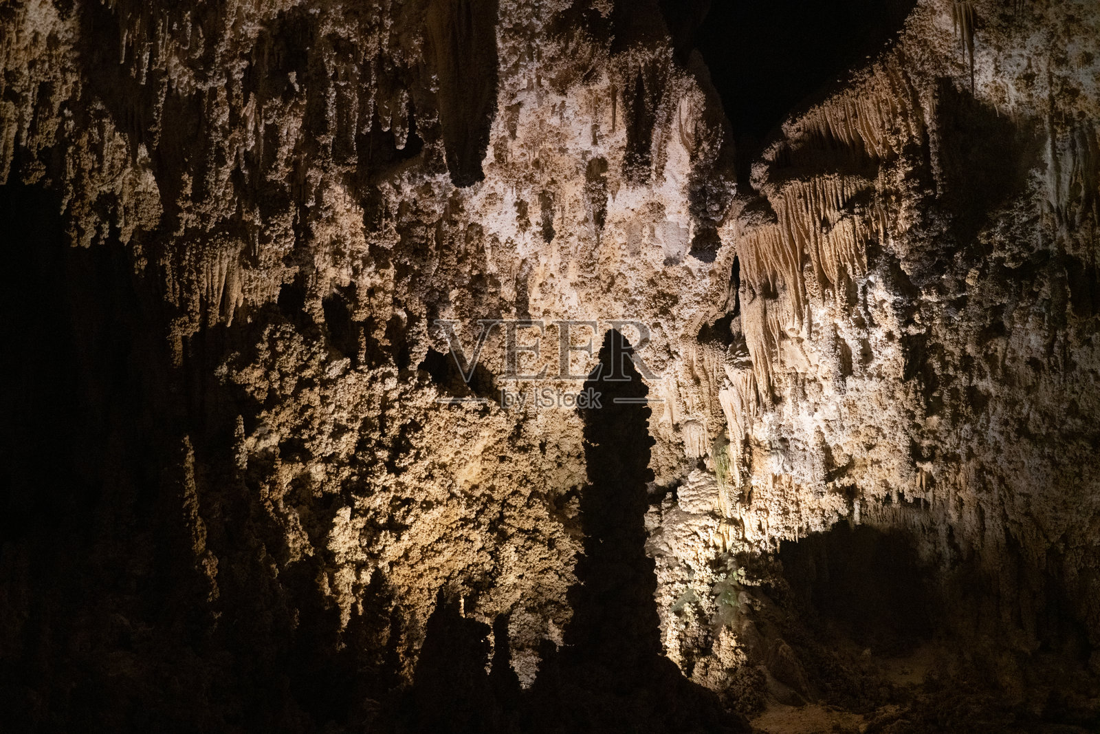 卡尔斯巴德洞穴国家公园的地下洞穴照片摄影图片
