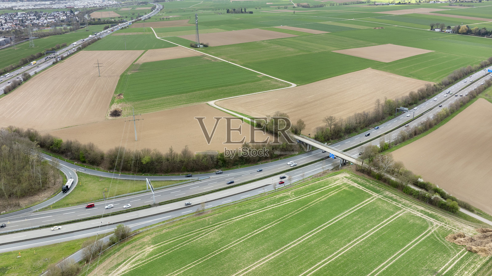 高速公路的航拍照片照片摄影图片