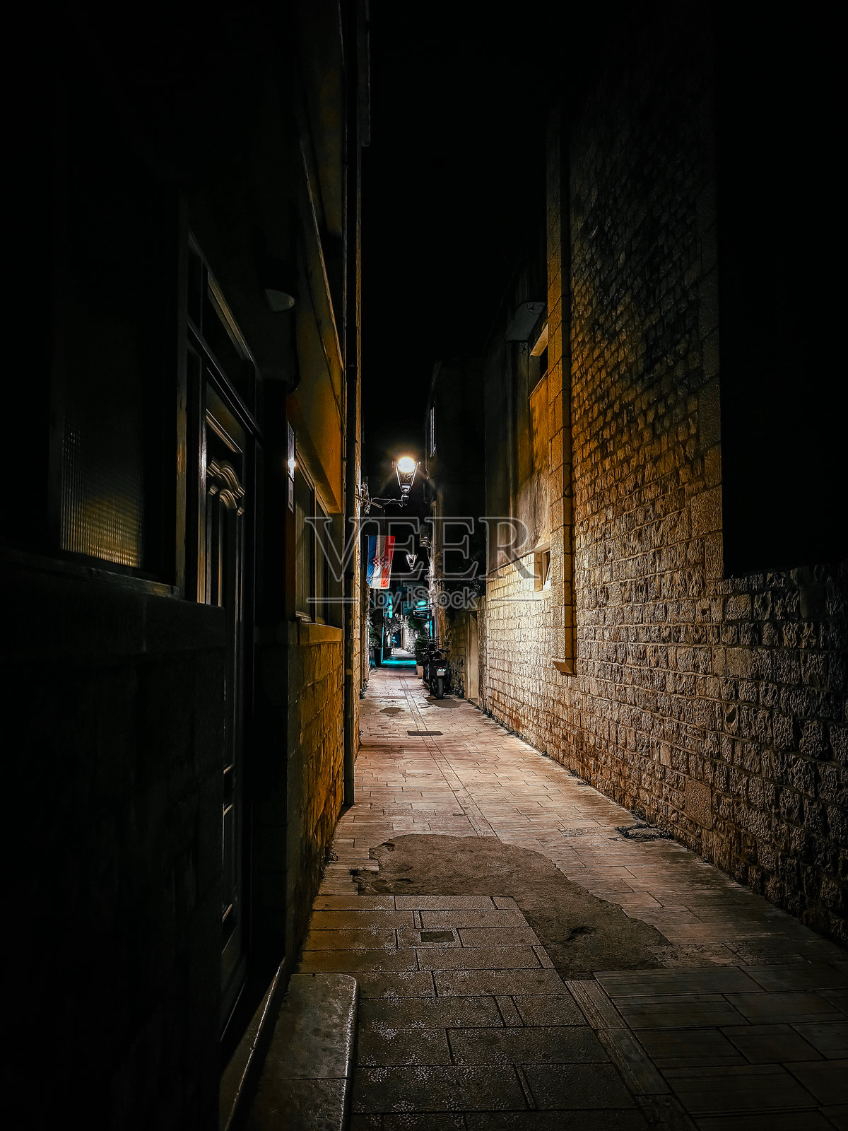 克罗地亚达尔马提亚的特罗吉尔镇照片摄影图片