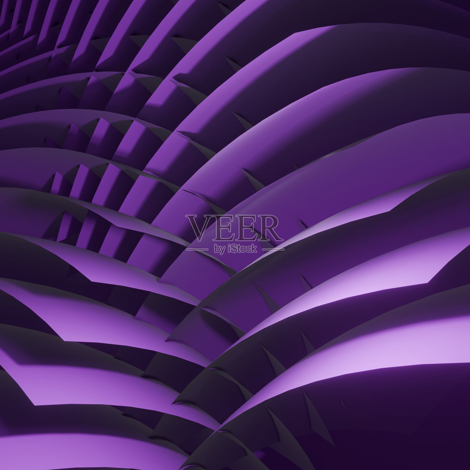 3D深紫色几何抽象背景照片摄影图片