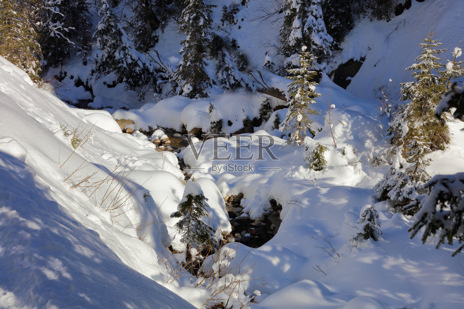 克莱因瓦尔斯特谷 - 巴尔根特巴赫 - 冬季照片摄影图片