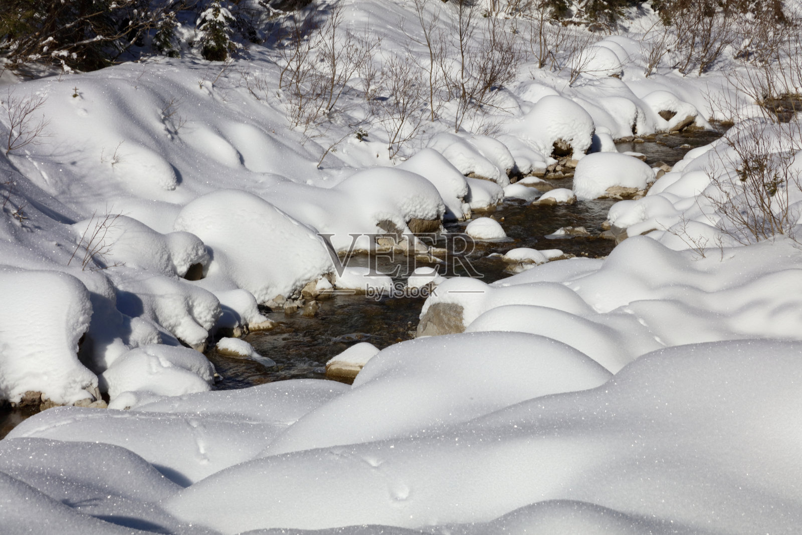 克莱因瓦尔斯特谷 - 巴尔根特巴赫 - 冬季照片摄影图片
