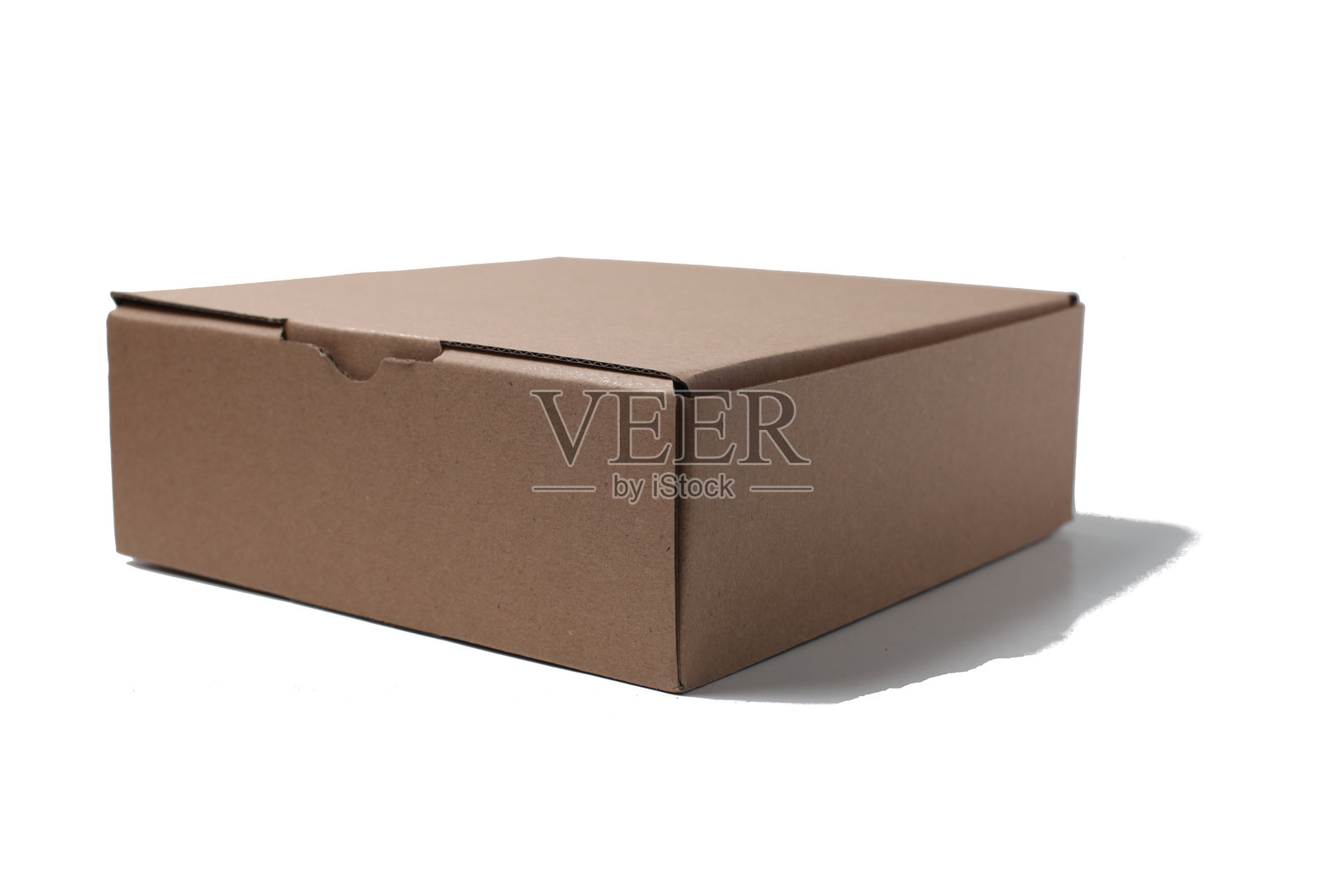 棕色纸箱封闭，孤立在白色背景上照片摄影图片