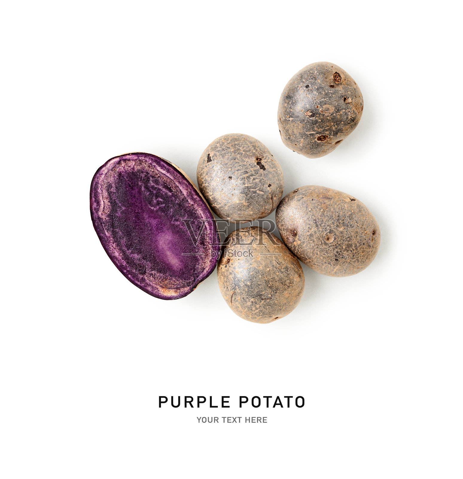 紫薯排列摄影，背景为白色照片摄影图片