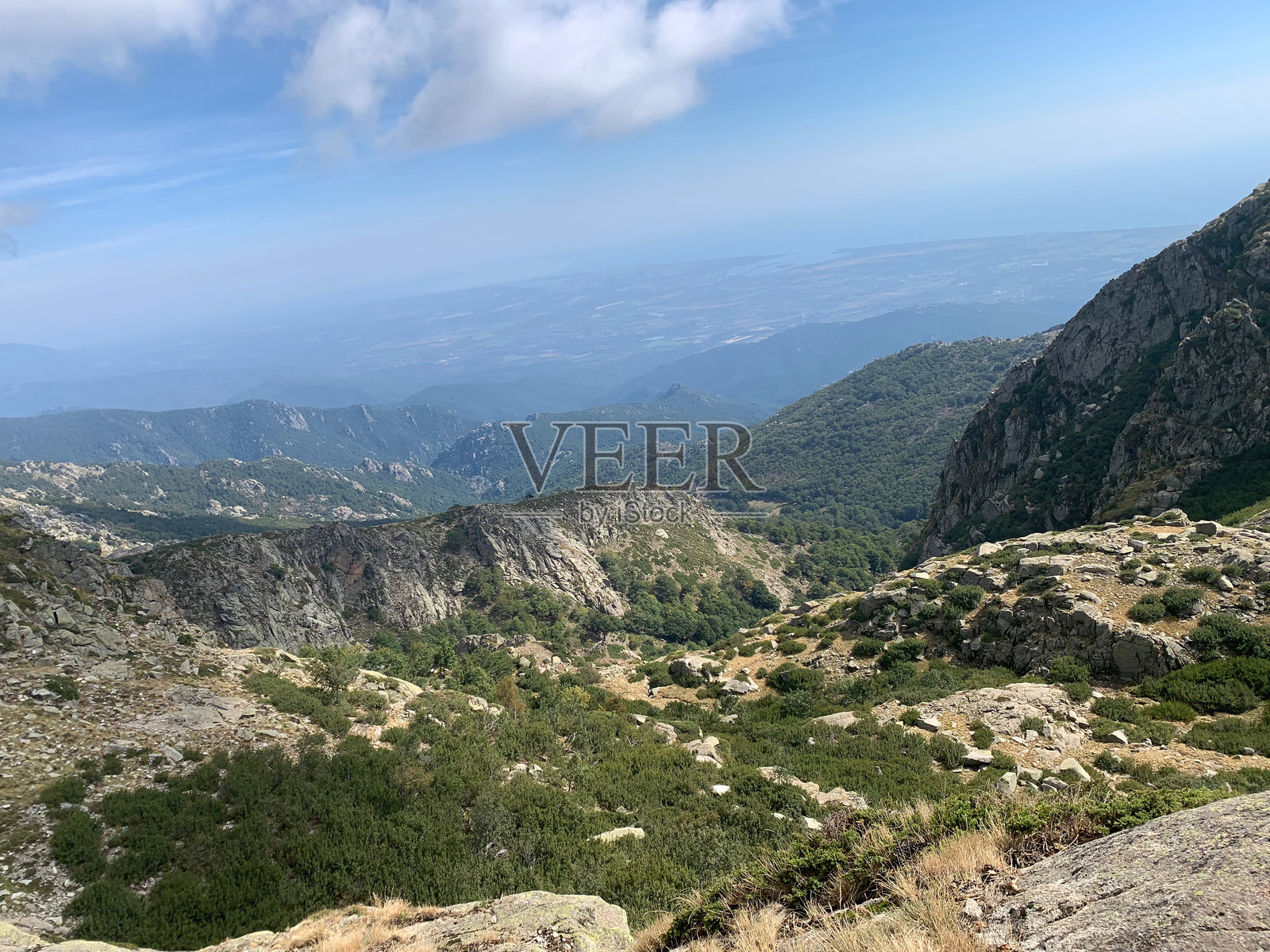 科西嘉岛GR20南部的山地风景照片摄影图片