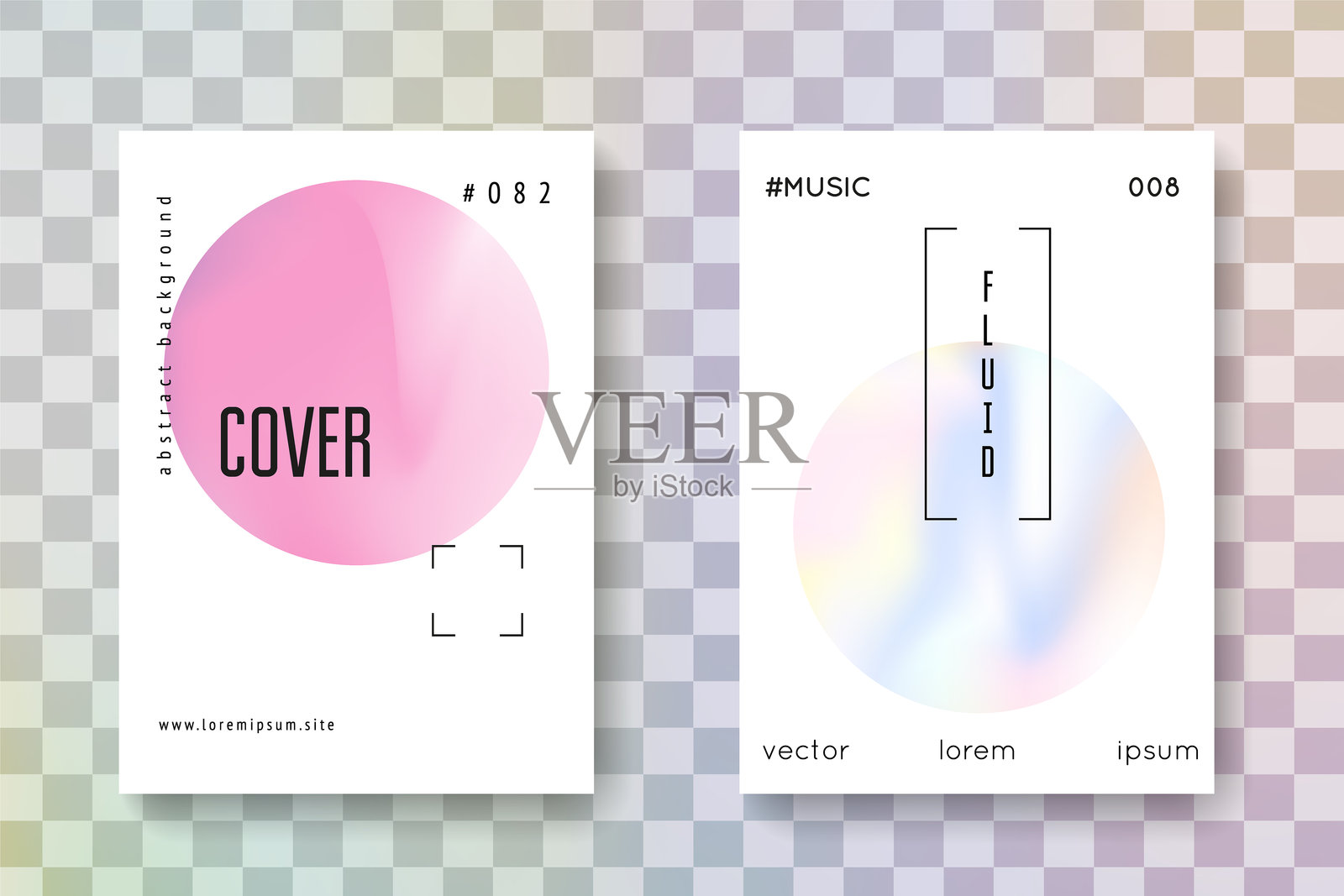 极简海报。抽象背景。柔和效果。渐变展示。商务白色背景。水晶横幅。紫色光谱标签。紫色极简海报。插画图片素材