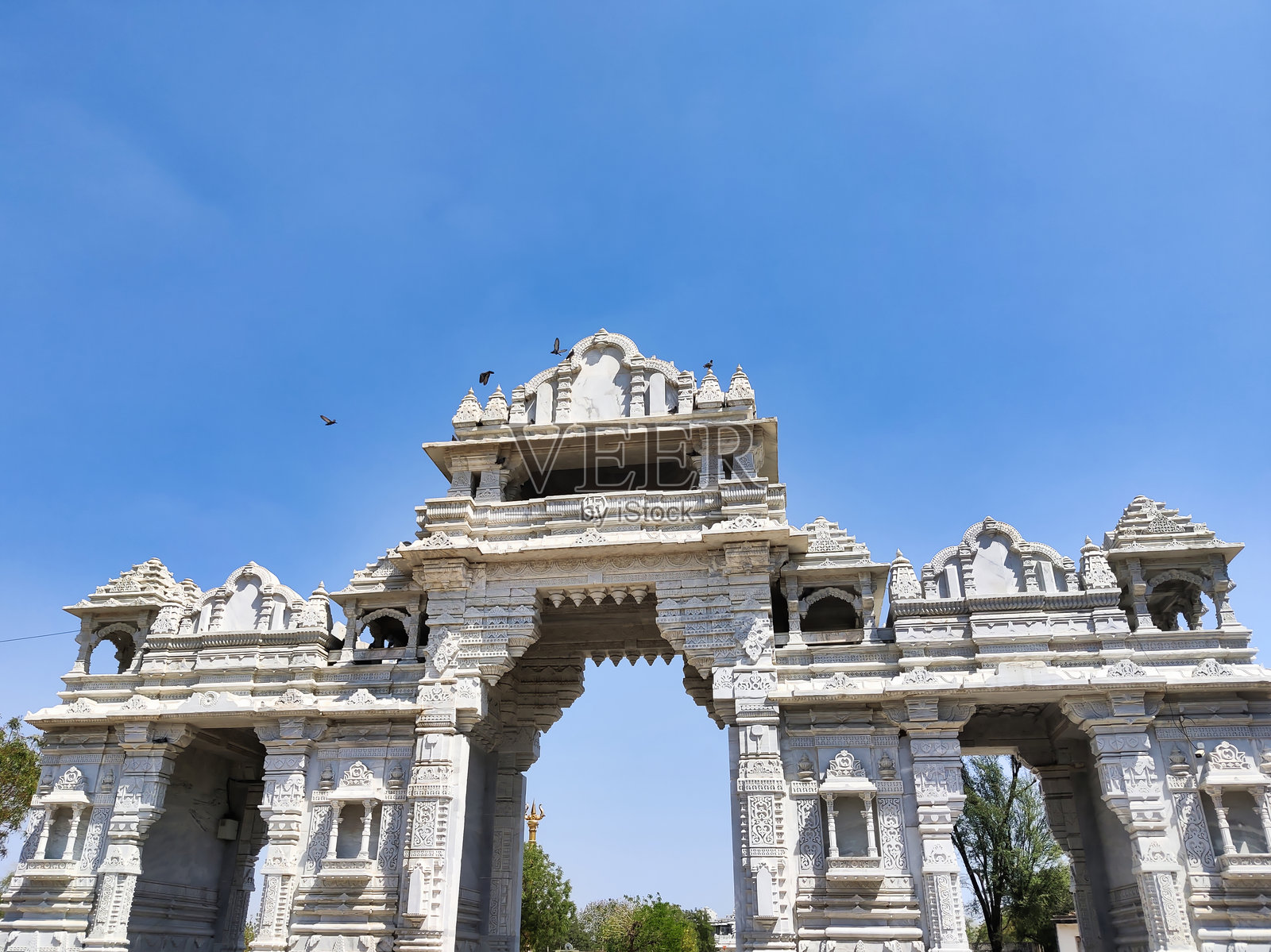 纳多尔的Shree Aashapura Mataji神庙入口照片摄影图片