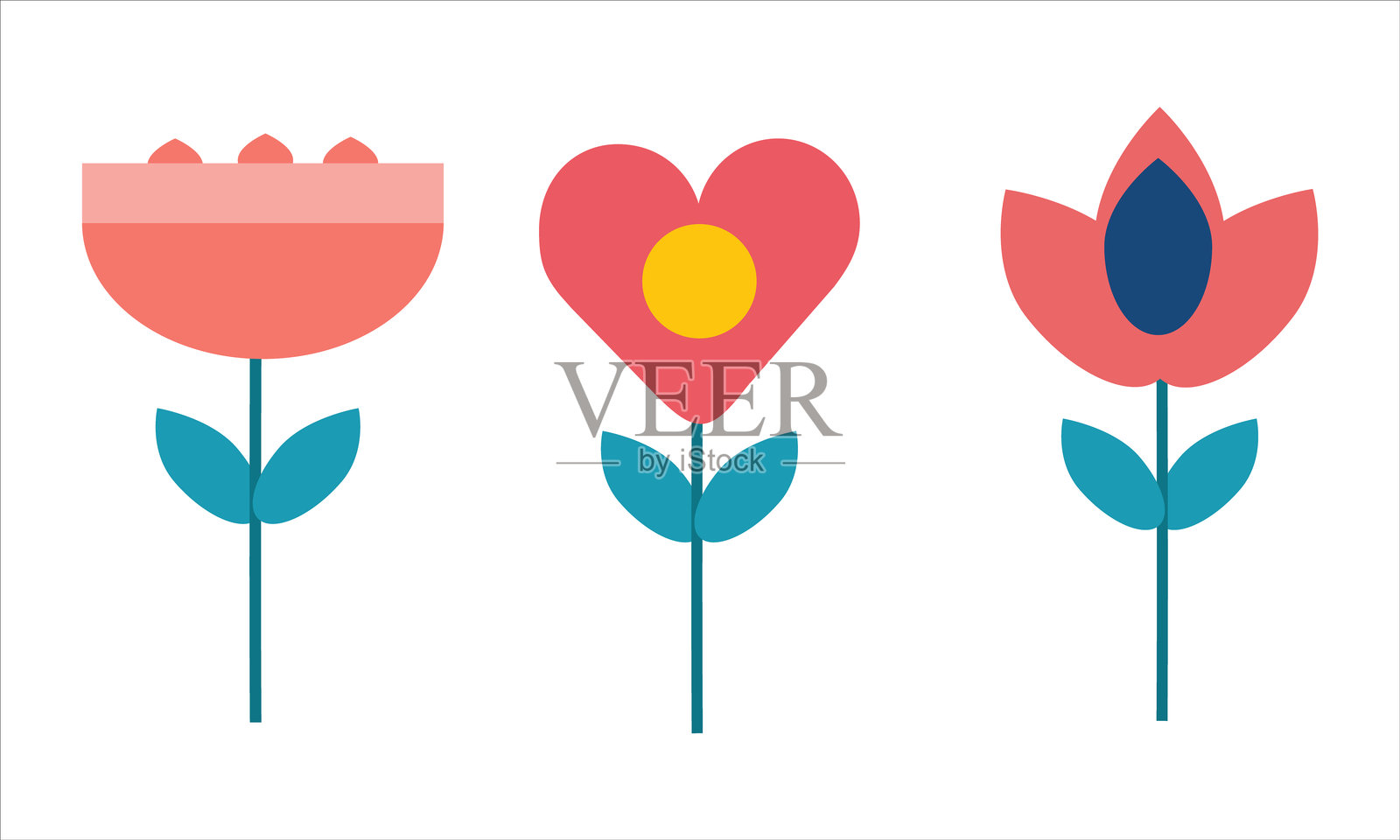 美丽多彩的花卉插图完美无瑕插画图片素材