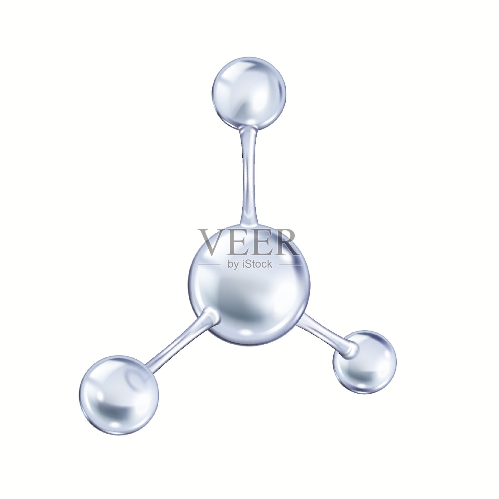 胶原蛋白分子从球体中旋转的矢量插图插画图片素材