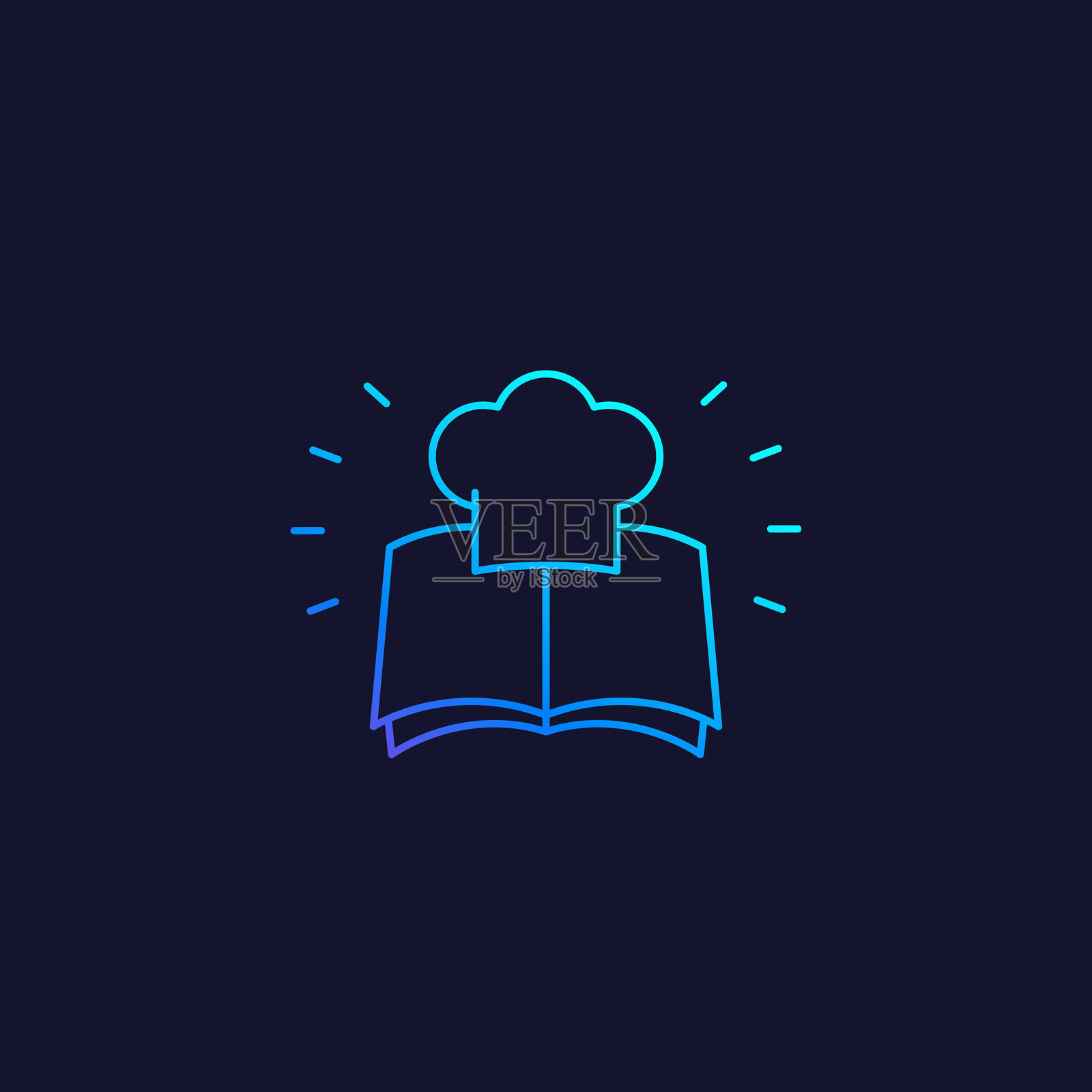 线性食谱书图标插画图片素材