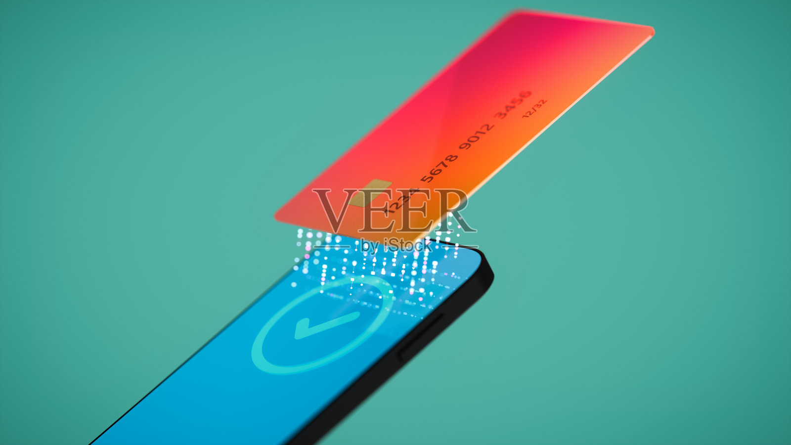 智能手机界面的信用卡支付照片摄影图片