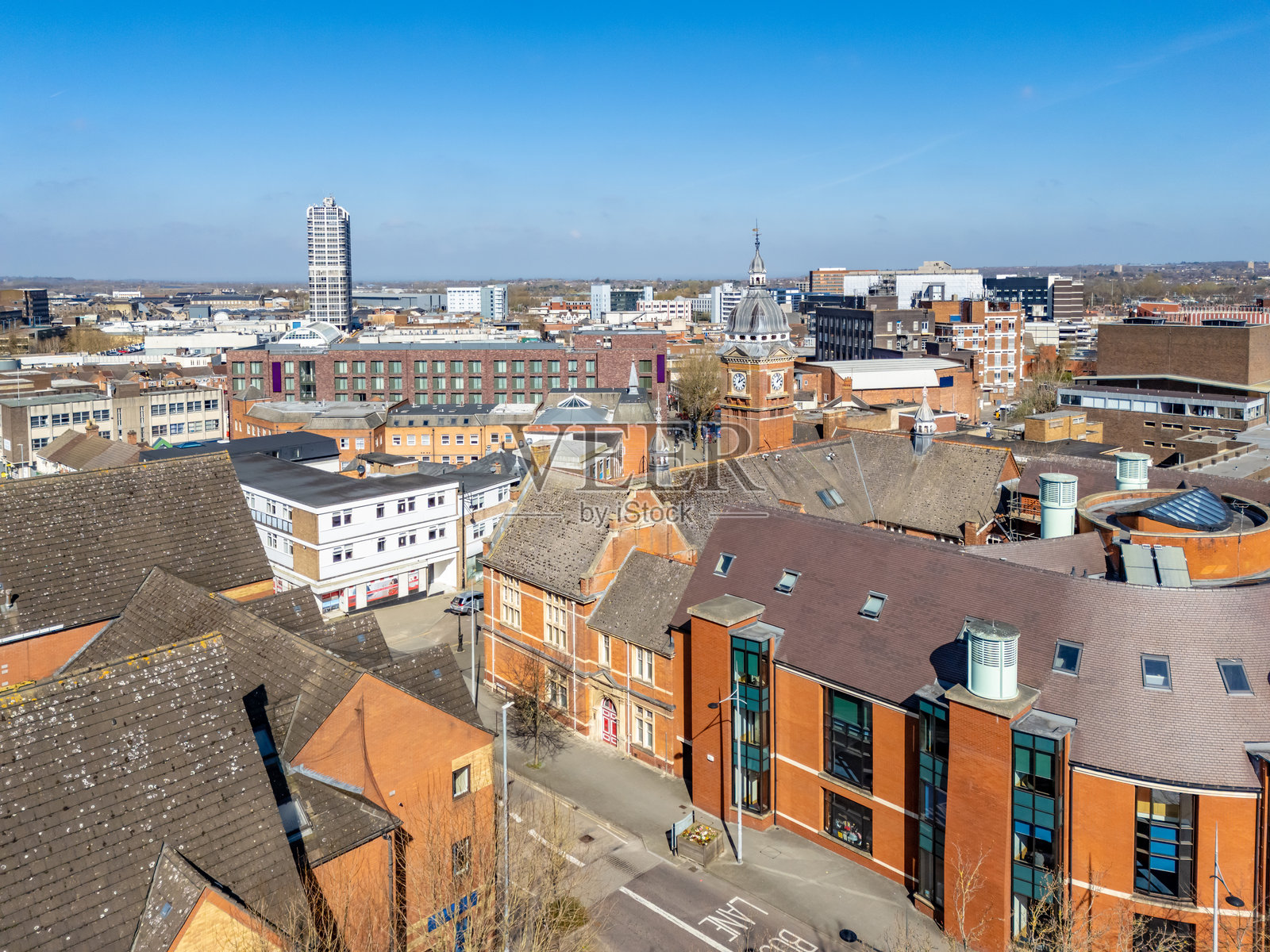 斯温登图书馆和市中心照片摄影图片