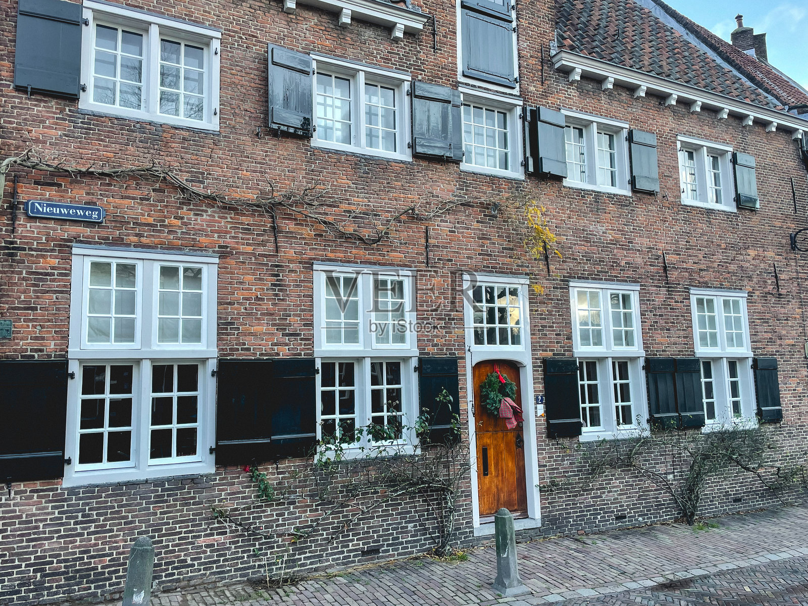 荷兰阿默斯福特的古老建筑。照片摄影图片