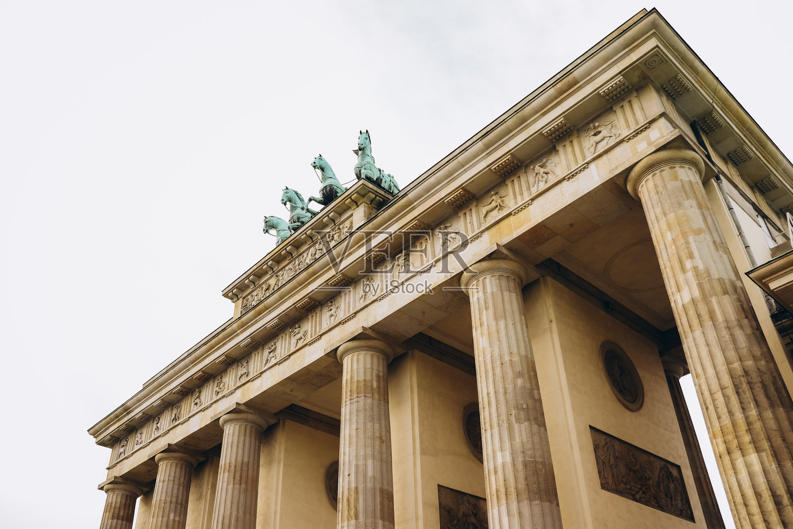 柏林门的建筑细节照片摄影图片