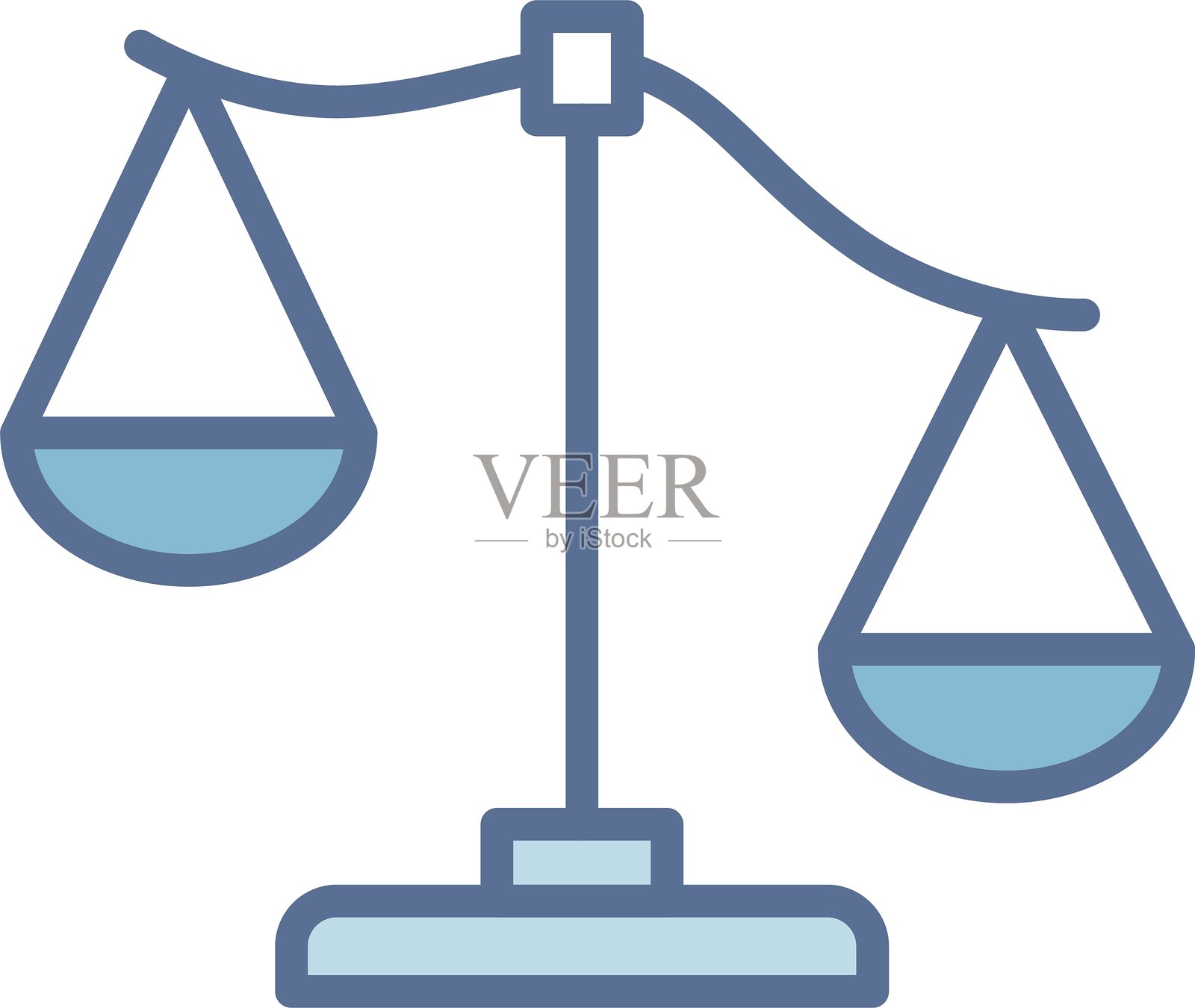 蓝色线条填充比例插画图片素材