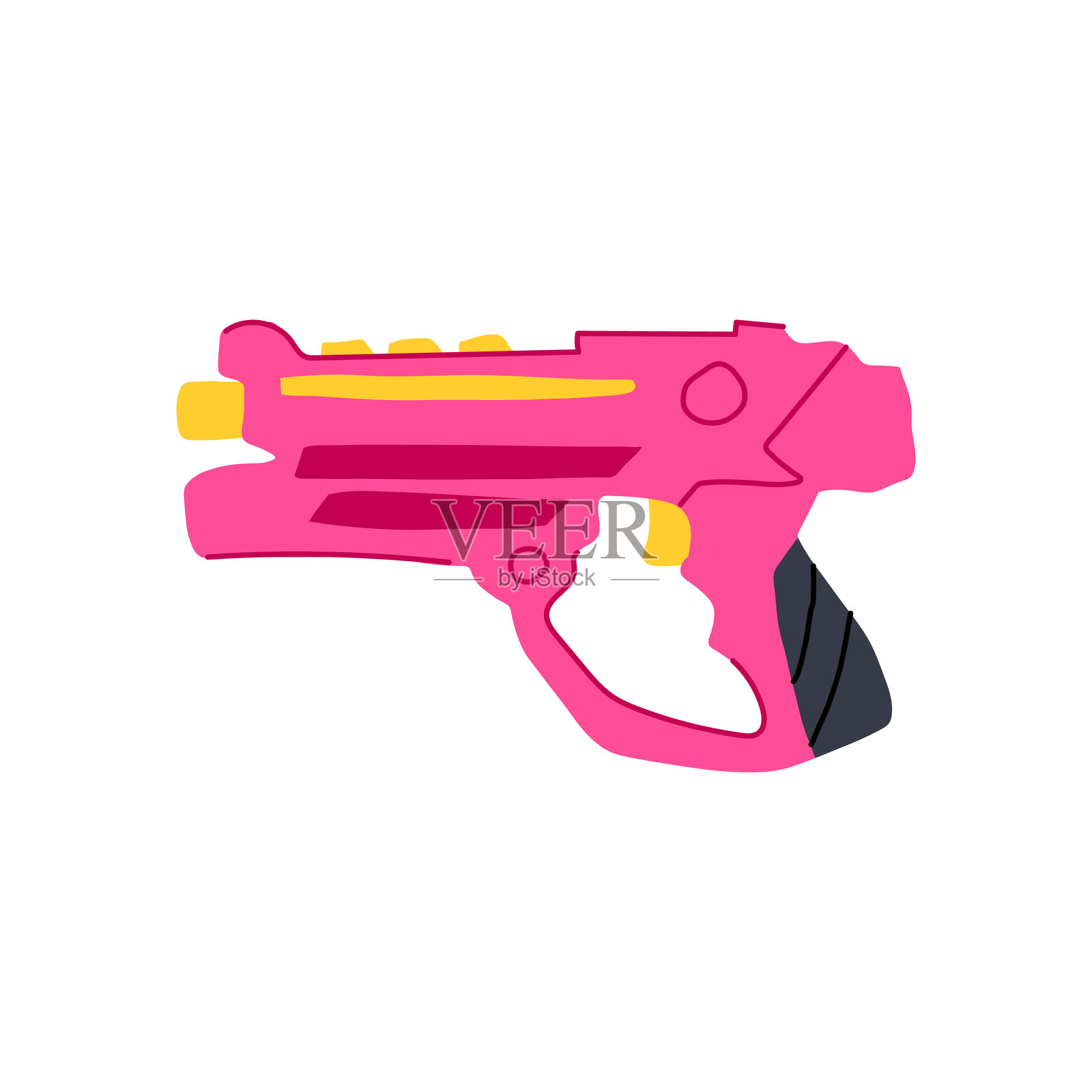 团队激光枪玩具卡通矢量插图插画图片素材