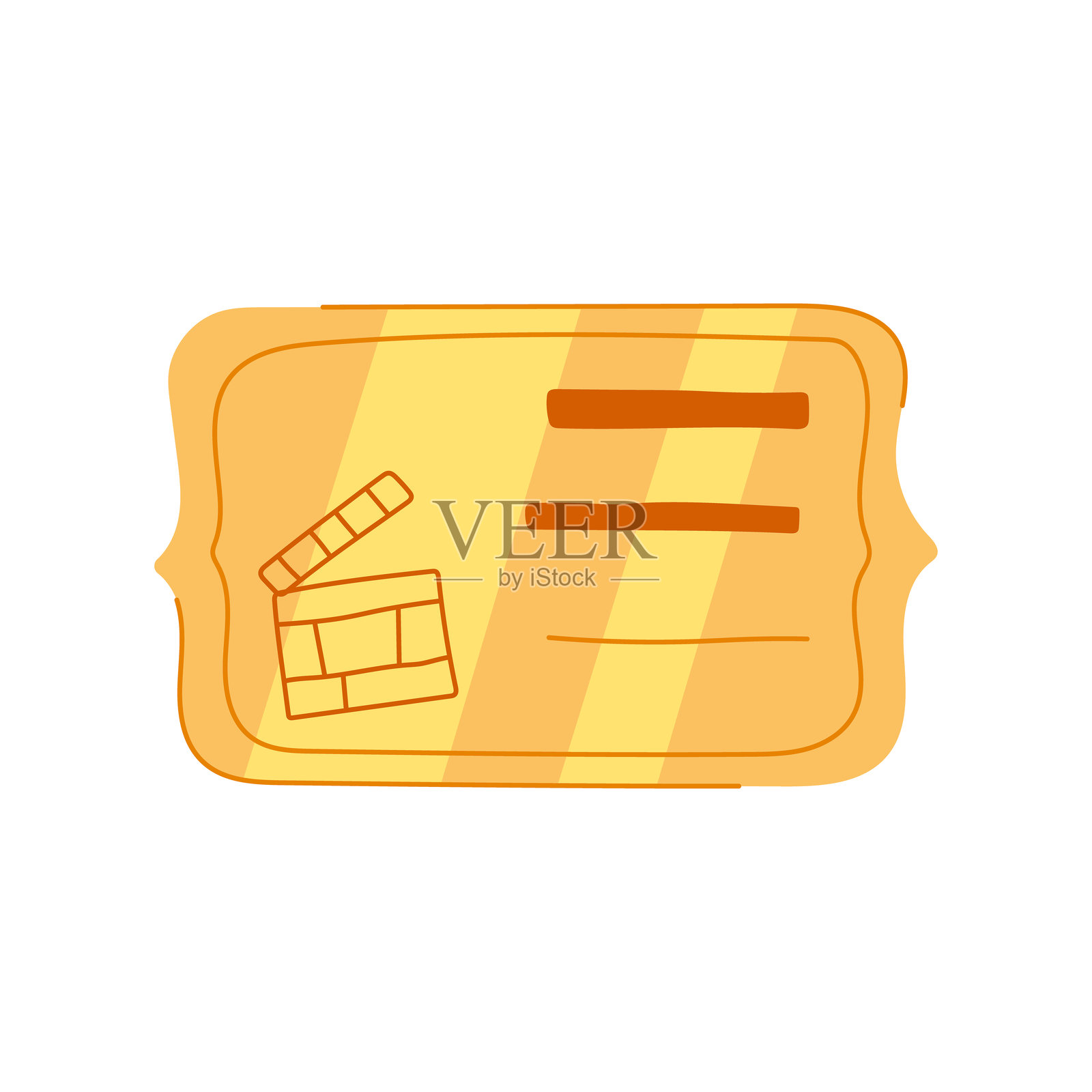 电影金票卡通矢量插图插画图片素材