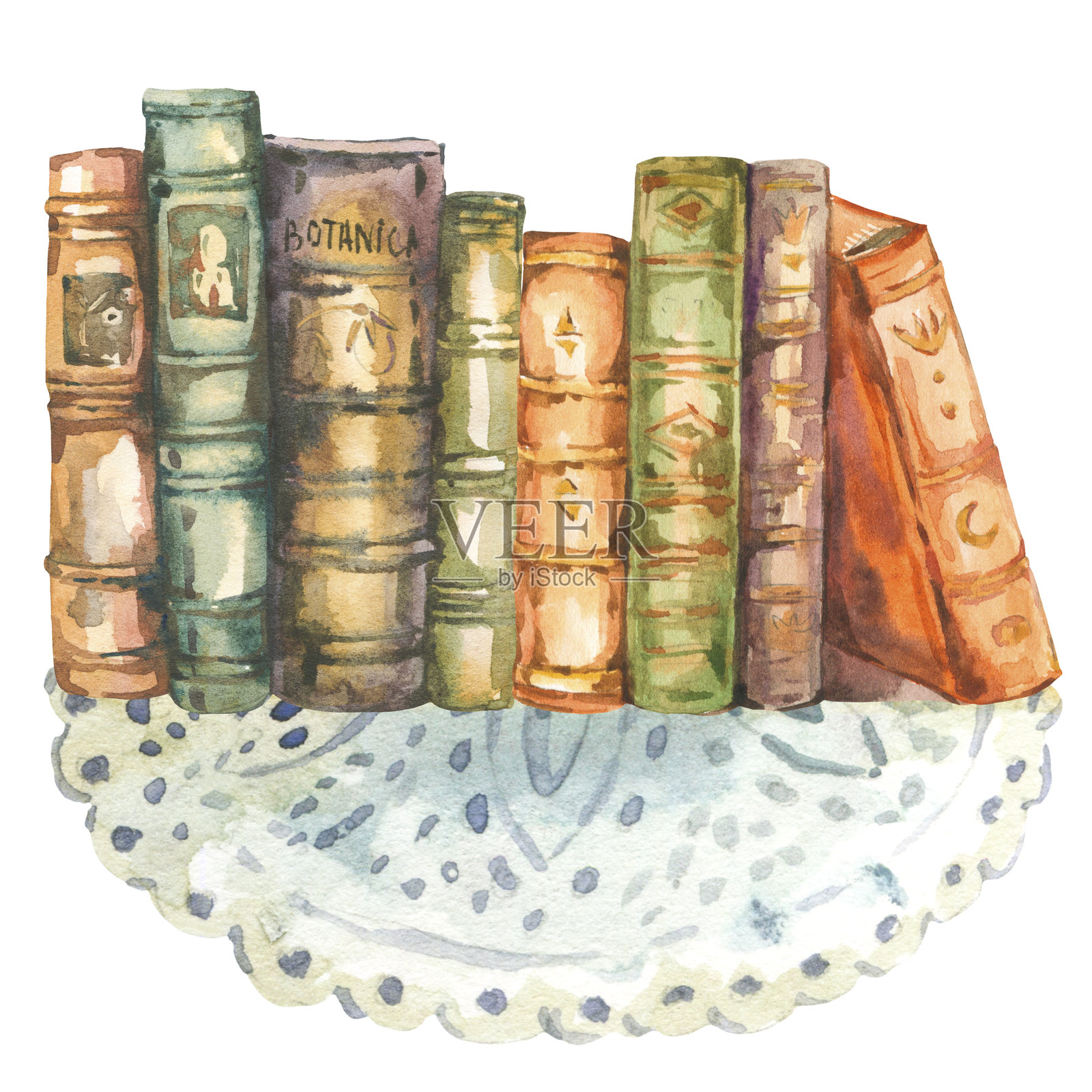 水彩田园风格舒适物品插画图片素材