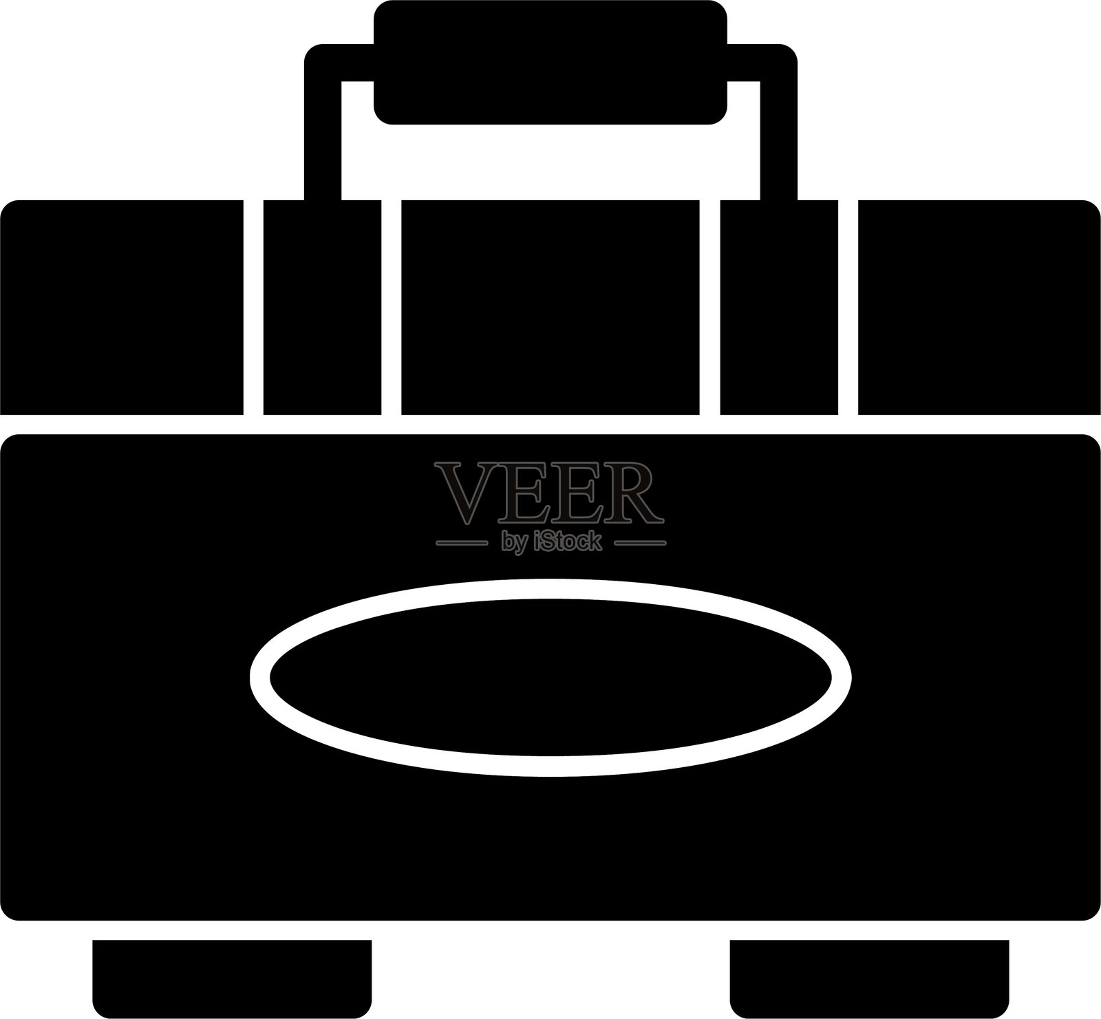 公文包图标设计（字形风格）插画图片素材