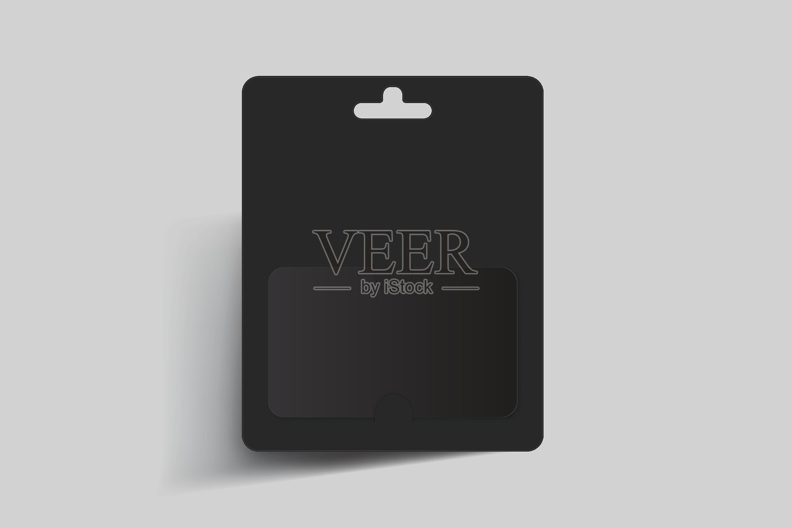 3D真实感礼品卡，代金券模型，背景独立。用于展示折扣证书、塑料优惠券、信用卡、钥匙卡、便条卡、邀请卡或交易卡的空白模板。插画图片素材