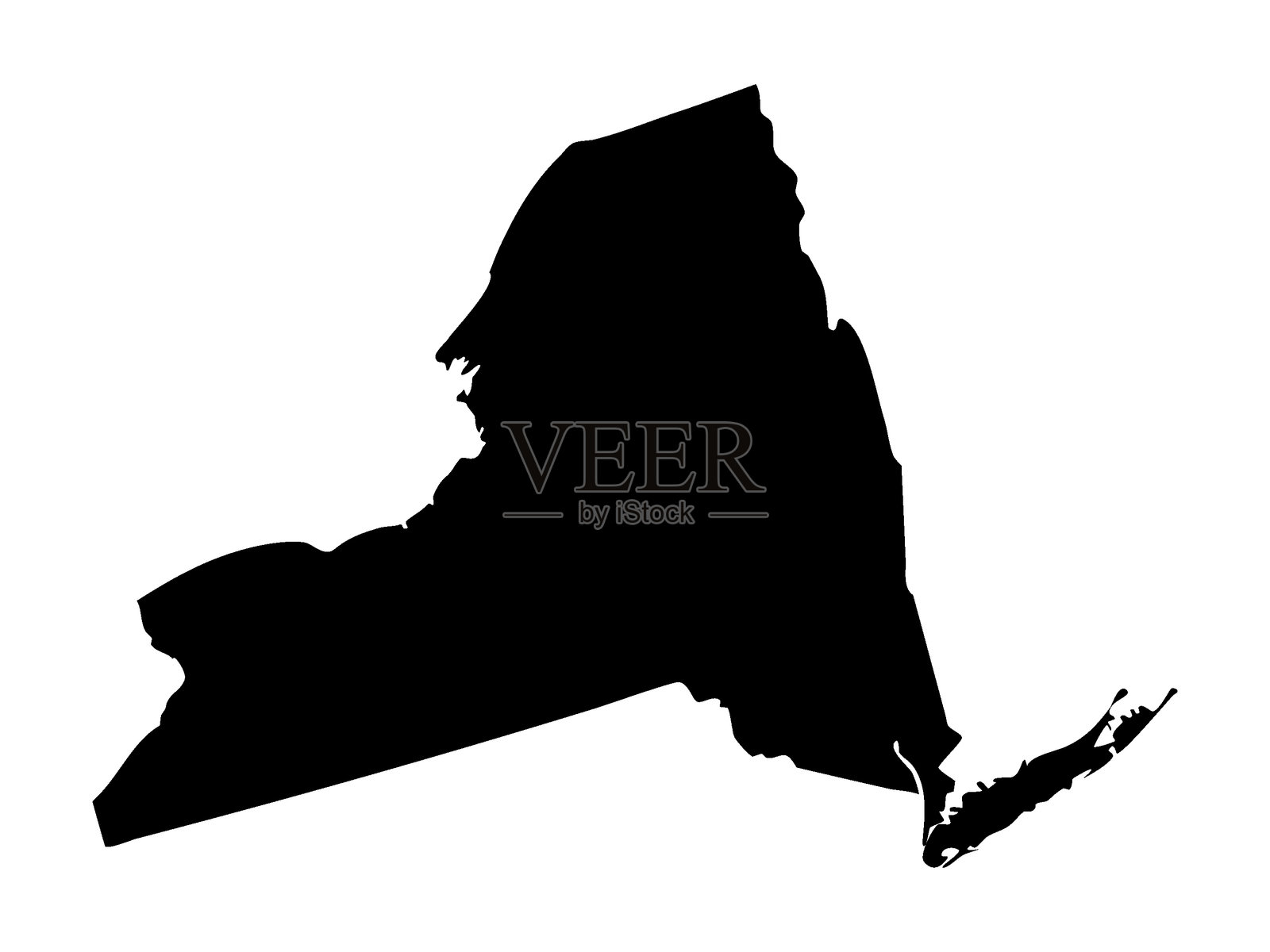 黑色倾斜的纽约地图插画图片素材