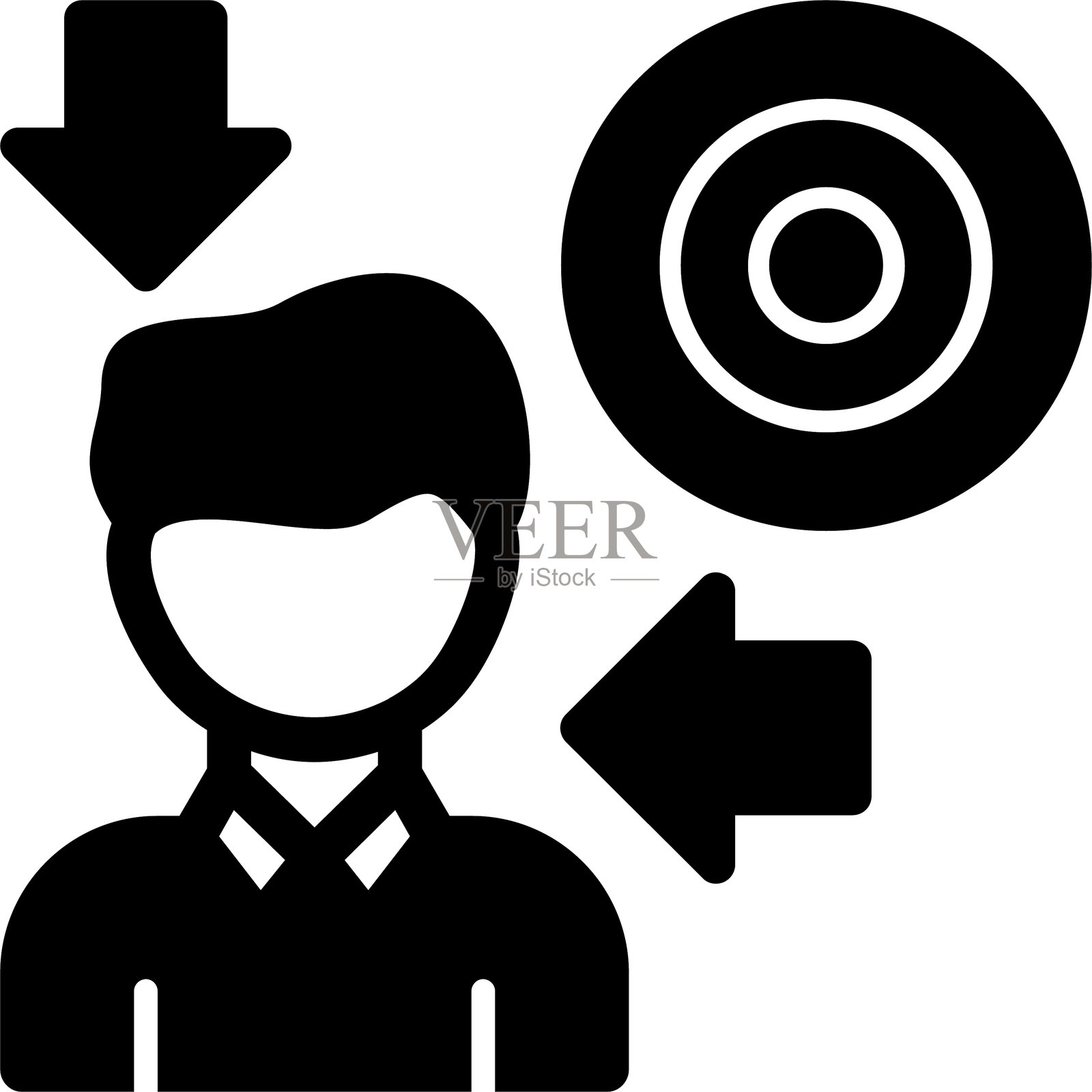 猎头图标设计（符号风格）插画图片素材