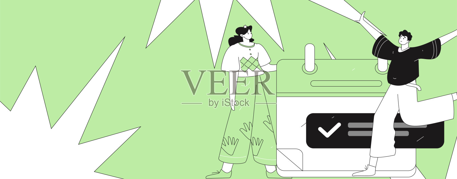 通知公告矢量创意平面手绘插图插画图片素材