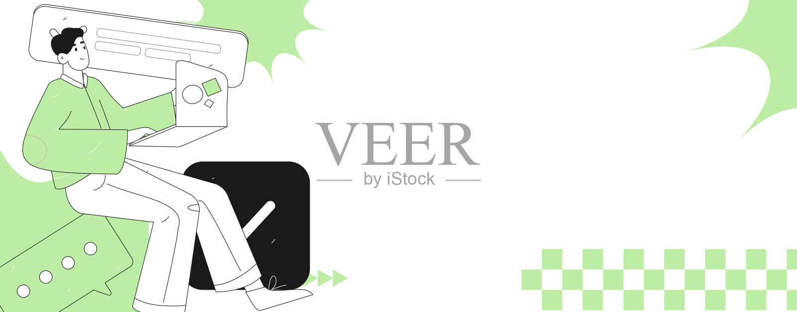 与顾问沟通的扁平矢量角色概念操作手绘插图插画图片素材