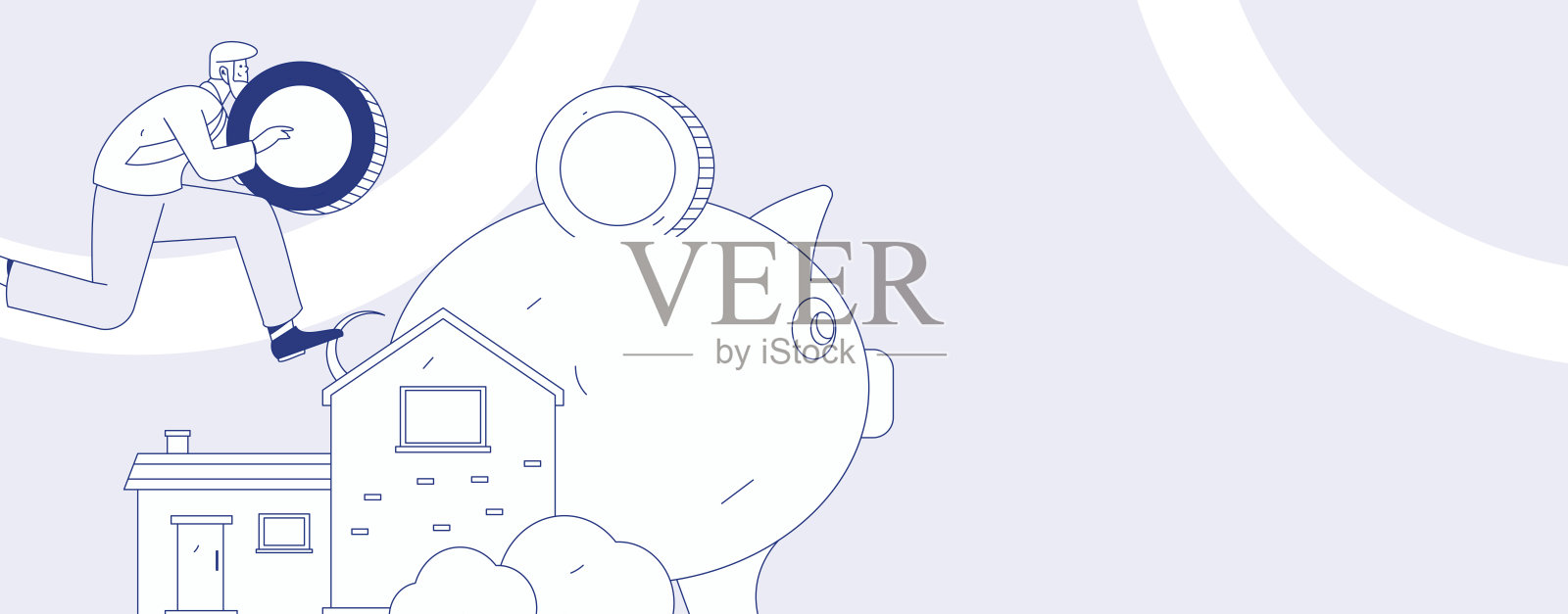 房贷公寓矢量概念操作插图插画图片素材