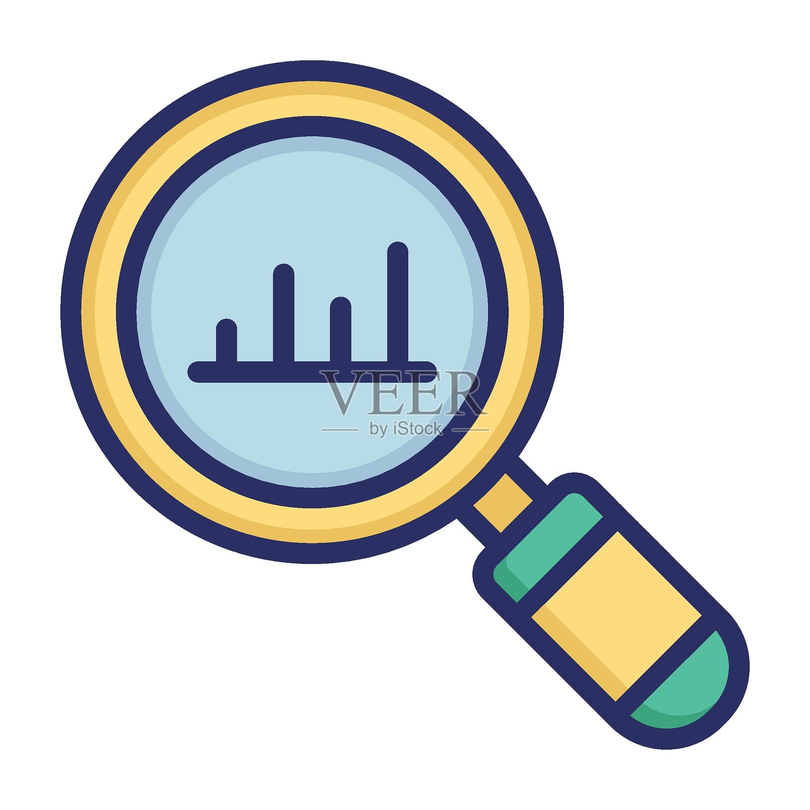 分析，分析处理的矢量图标，易于修改或编辑插画图片素材