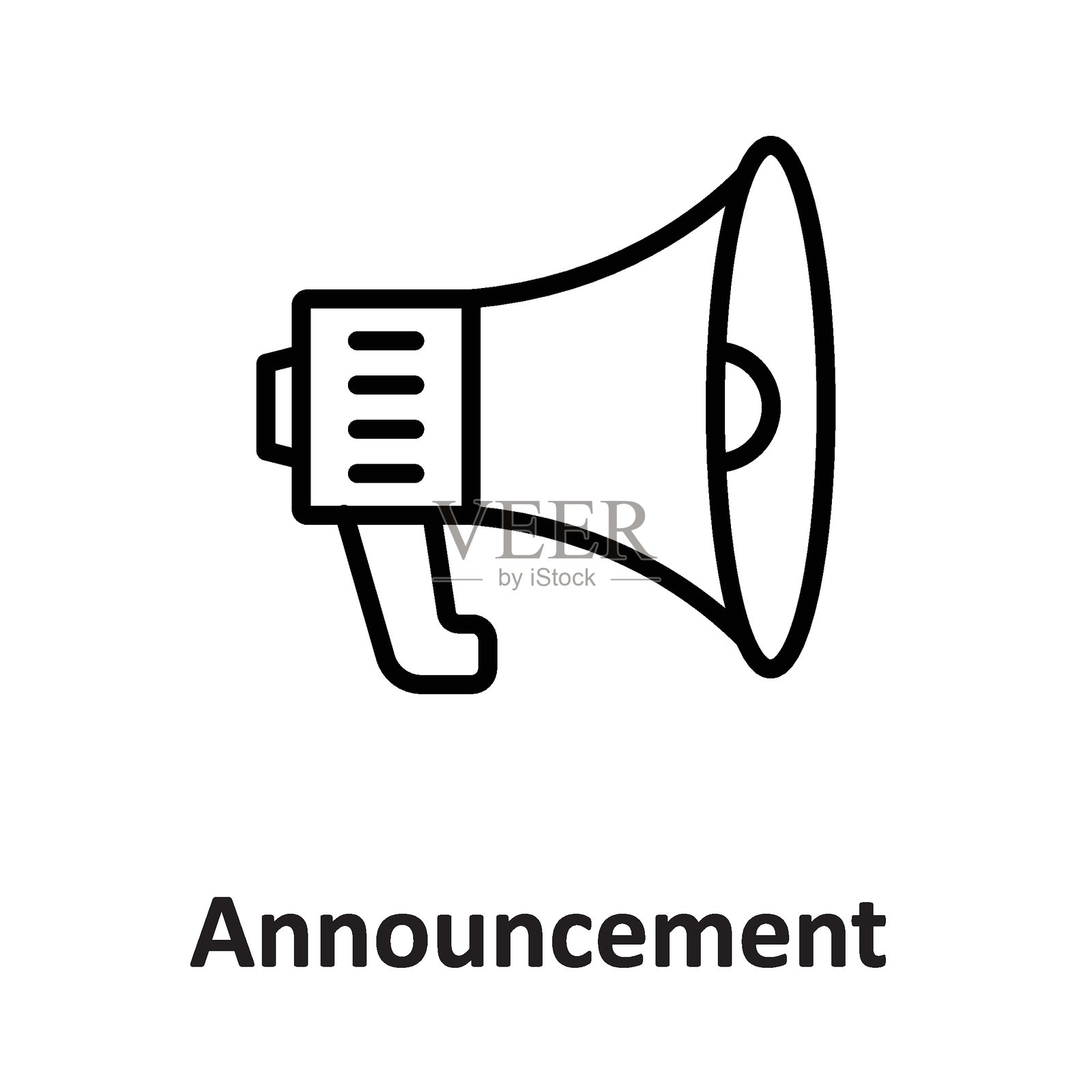 公告，沟通矢量图标，易于修改或编辑插画图片素材