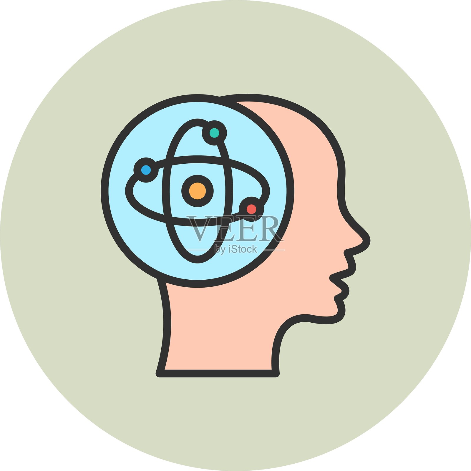 哲学线填充圆圈插画图片素材