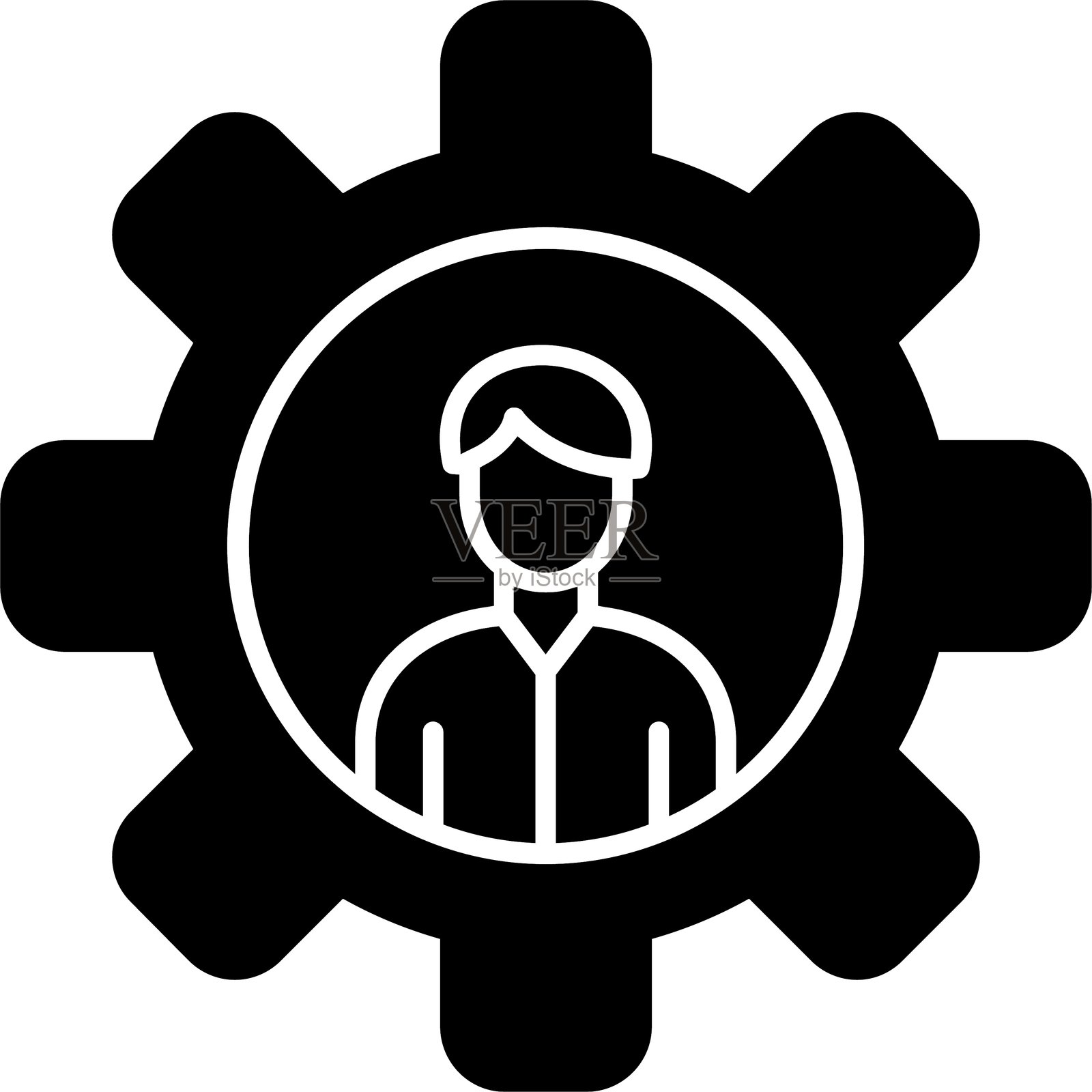 个人发展图标设计（字形风格）插画图片素材