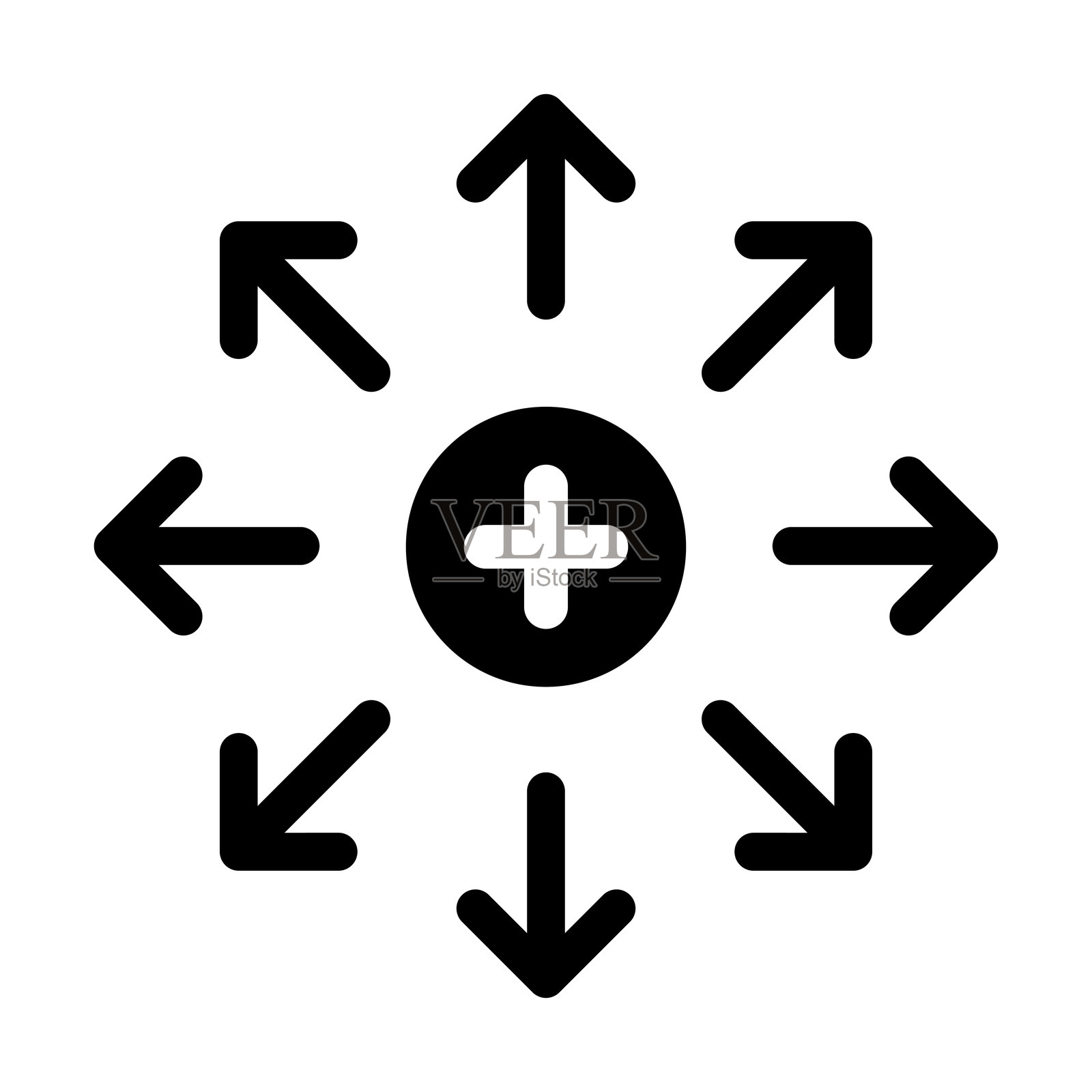 平面图标风格的磁铁图标插画图片素材