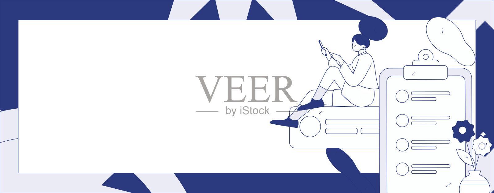 进行工作面试的人员扁平矢量概念操作手绘插图插画图片素材