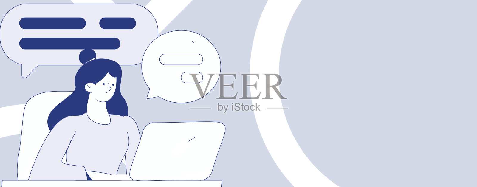 与顾问沟通的扁平矢量角色概念操作手绘插图插画图片素材