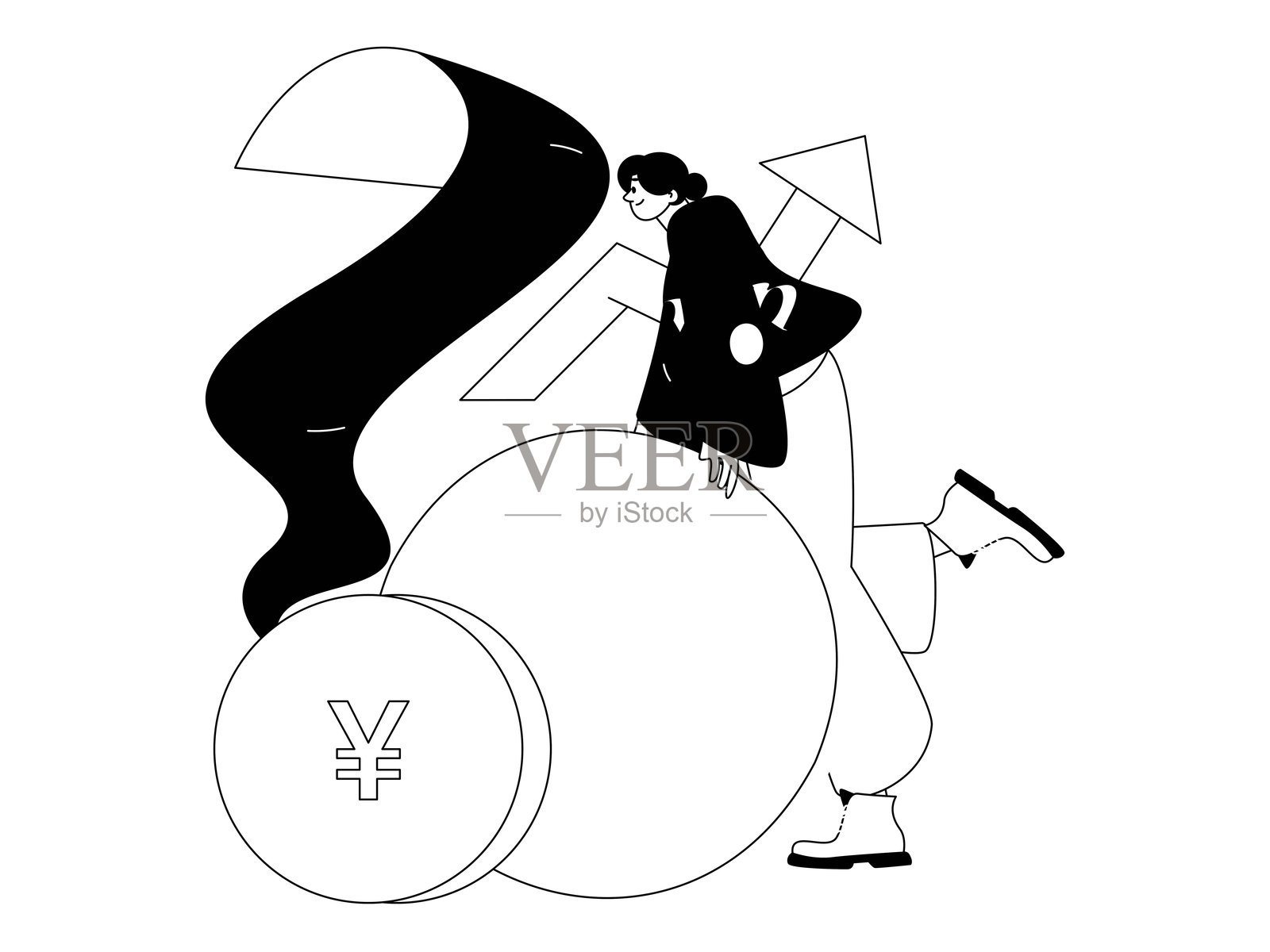 互联网金融管理投资扁平化矢量概念操作手绘插图插画图片素材