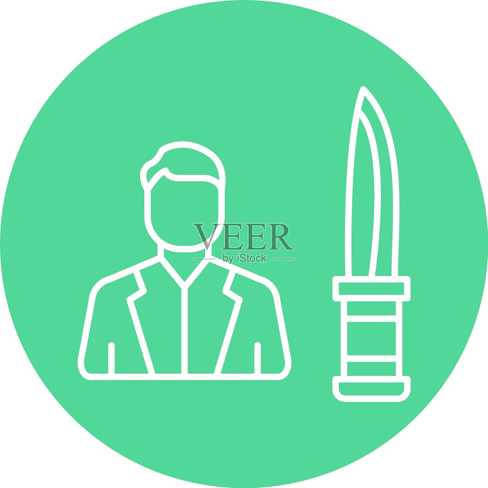 屠夫图标插画图片素材