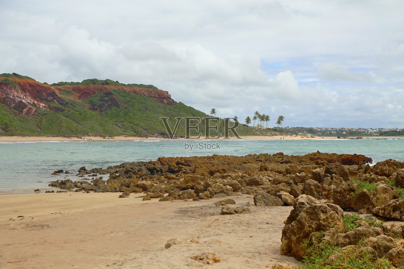 巴西东北部若昂佩索阿附近的热带海滩照片摄影图片
