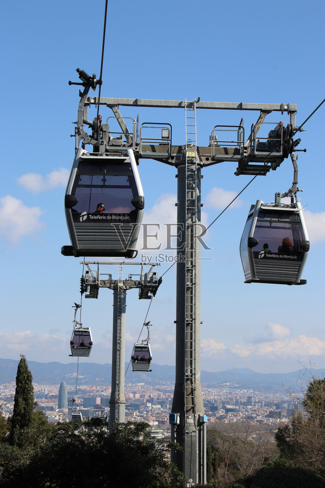 蒙特朱伊克缆车照片摄影图片