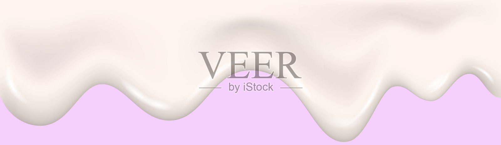 酸奶、奶油、釉料、液体或油漆波浪真实的3D纹理。插画图片素材