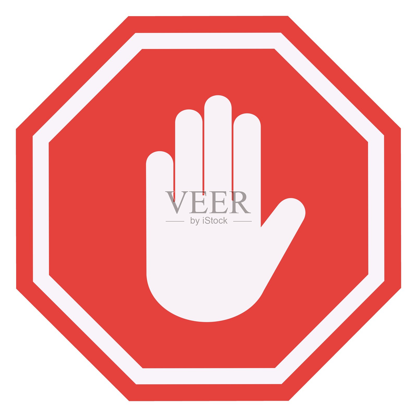 停止！插画图片素材