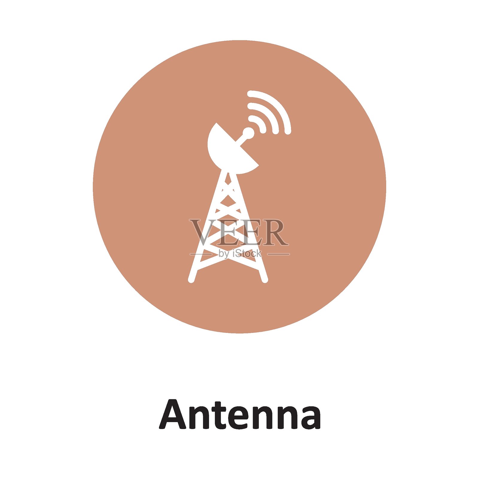 天线，广播塔矢量图标插画图片素材