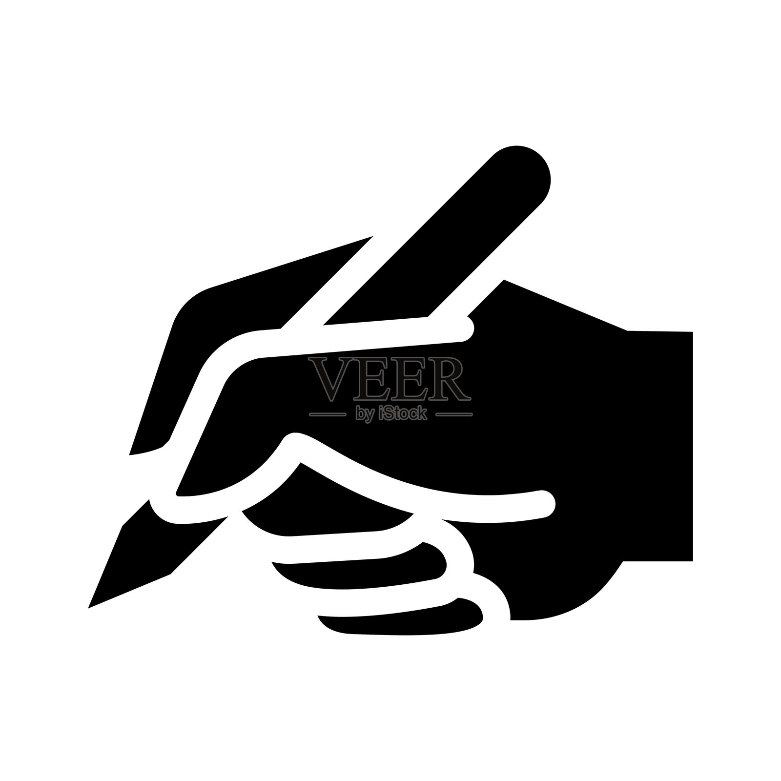 扁平图标风格的写作图标插画图片素材