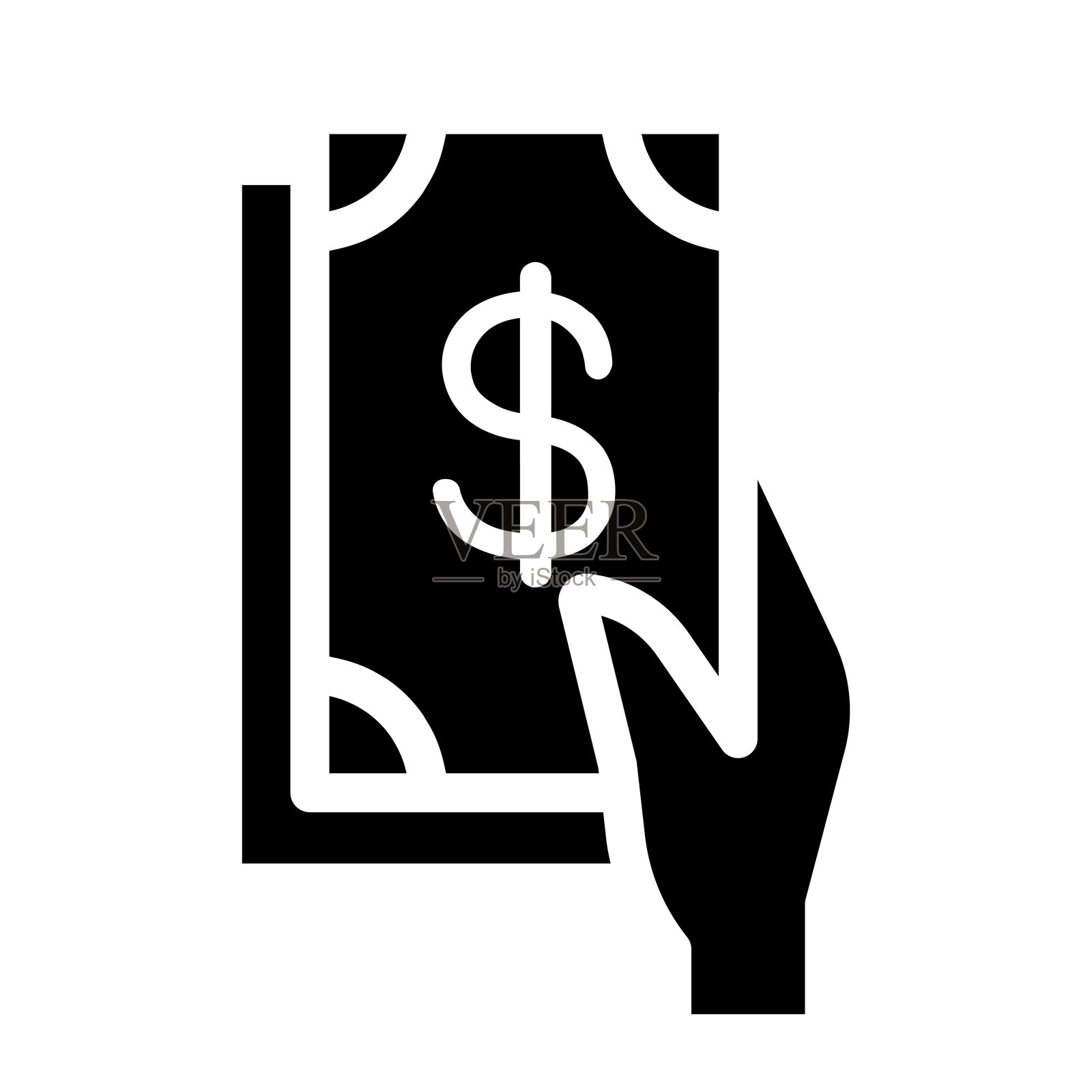 扁平图标风格的现金图标插画图片素材