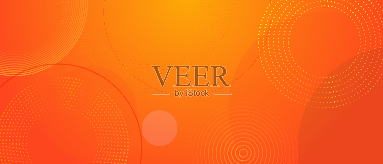 橙色和红色渐变的抽象背景，圆形线条装饰设计。适用于商业、演示、广告、横幅、网站、着陆页、壁纸屏幕等的未来现代背景设计。插画图片素材